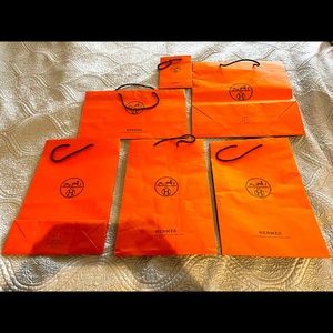 Hermes paper bag *6 with free ribbons, just used once from Hermes boutique